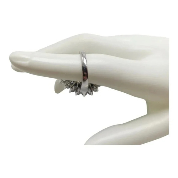 EA .925 Sterling Silver Blue Lapis Lazuli Topaz Stone Teardrop Statement Ring 6 - Picture 4 of 5